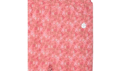 Calza Bebé Niña Estampado Corazones Rosado Oscuro