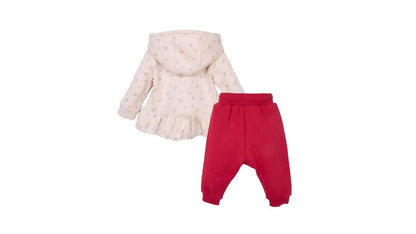 Buzo Bebé Niña Estampado Floral con Vuelos Rojo