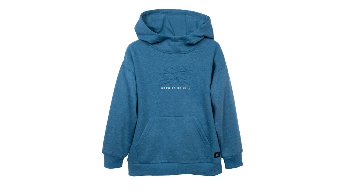 Polerón Niño Hoodie con Bordado Oso Petroleo