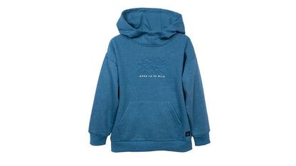 Polerón Niño Hoodie con Bordado Oso Petroleo