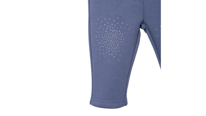 Calza Bebé Niña Térmica Estampado Brillos Azul piedra