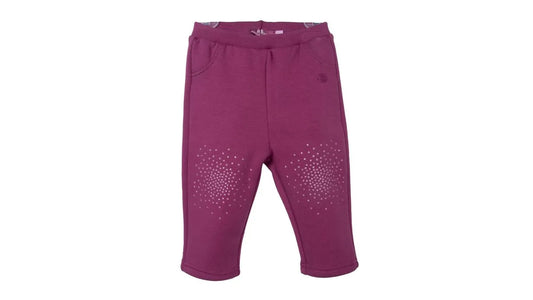 Calza Bebé Niña Térmica Estampado Brillos Ciruela