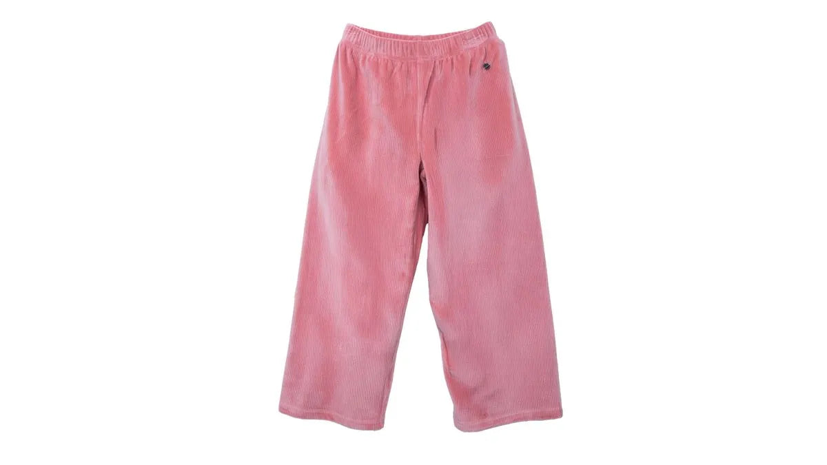 Calza Niña Wide Leg Cintura Elasticada Palo Rosa