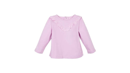 Polera Bebé Niña Manga Larga Broderie Malva