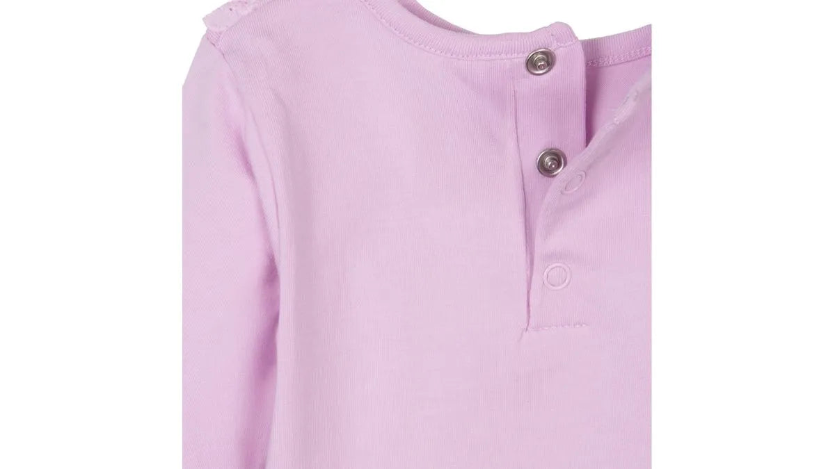 Polera Bebé Niña Manga Larga Broderie Malva