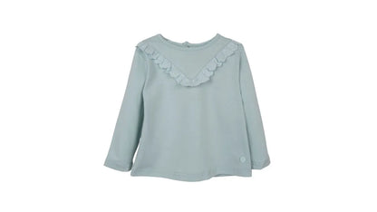 Polera Bebé Niña Manga Larga Broderie Verde