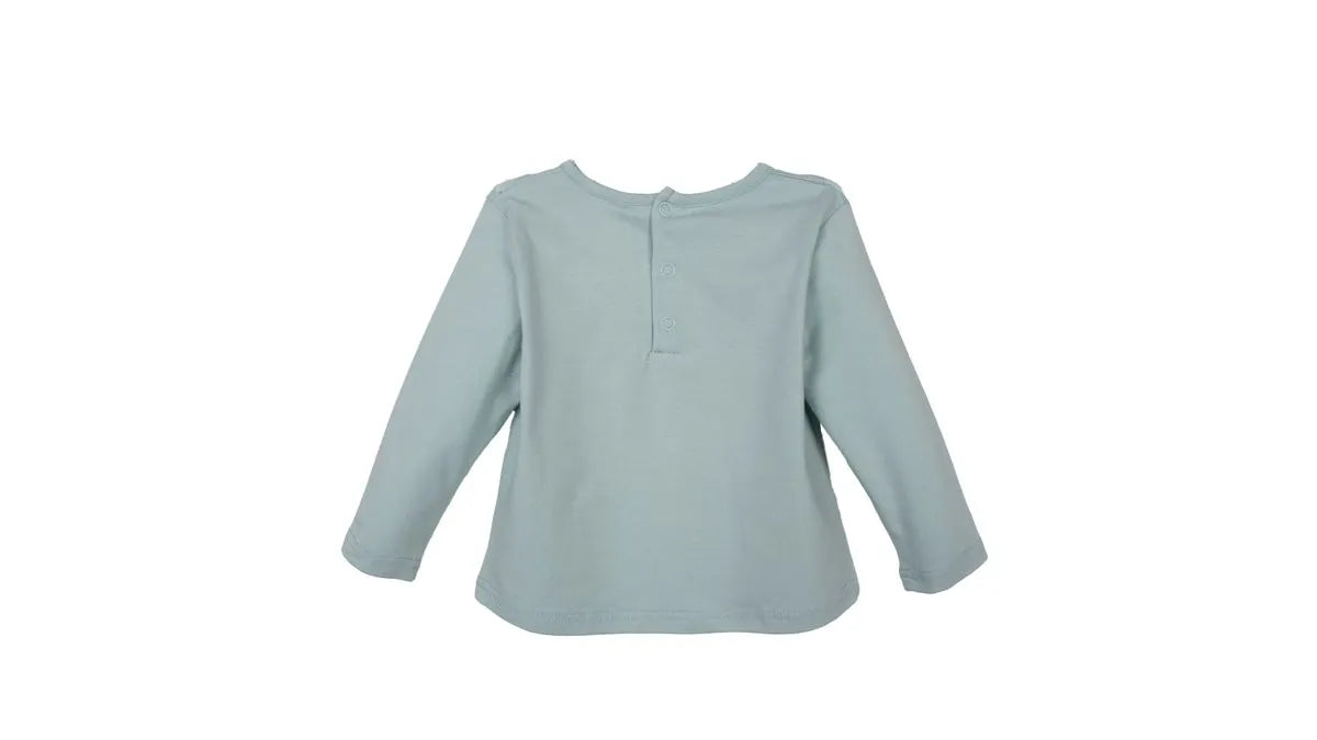 Polera Bebé Niña Manga Larga Broderie Verde