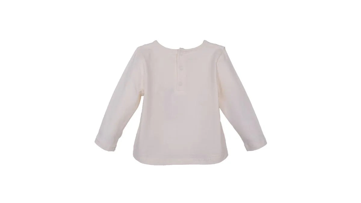 Polera Bebé Niña Manga Larga Broderie Crudo