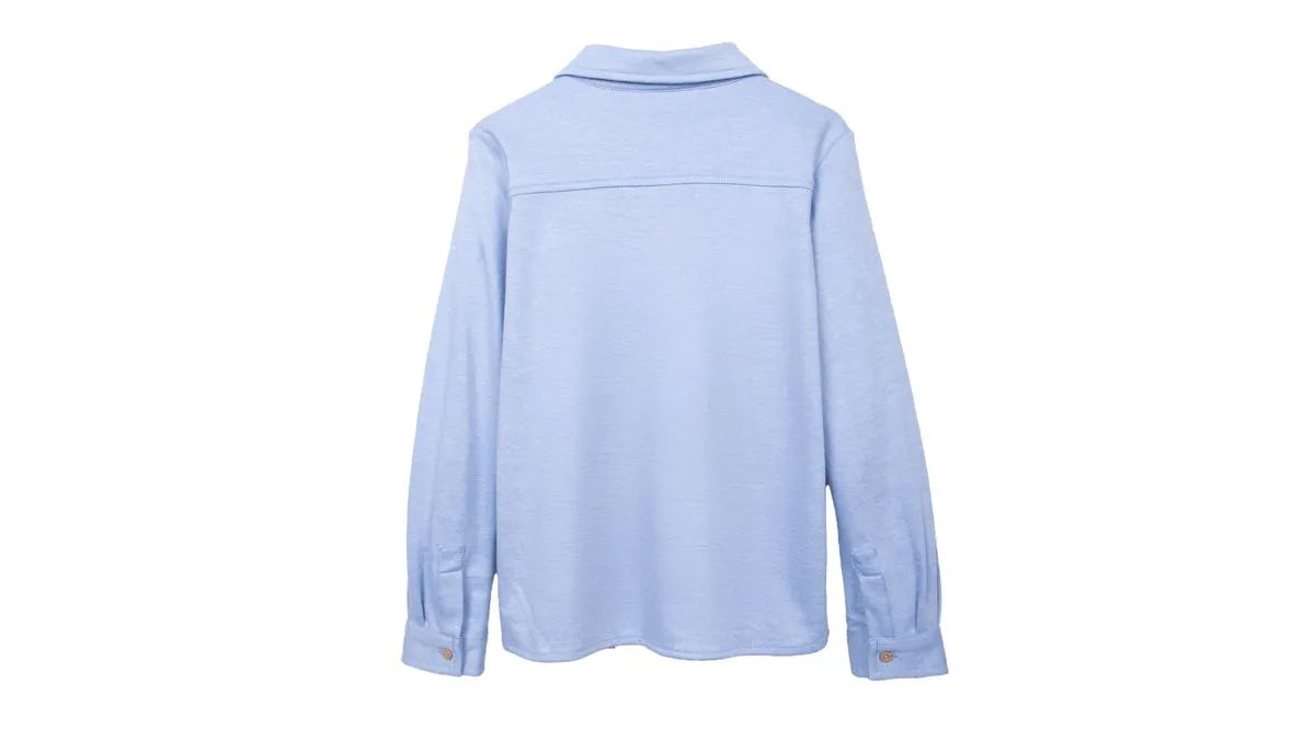 Camisa Niño de Punto Manga Larga Celeste