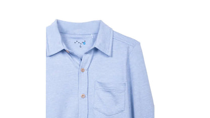 Camisa Niño de Punto Manga Larga Celeste