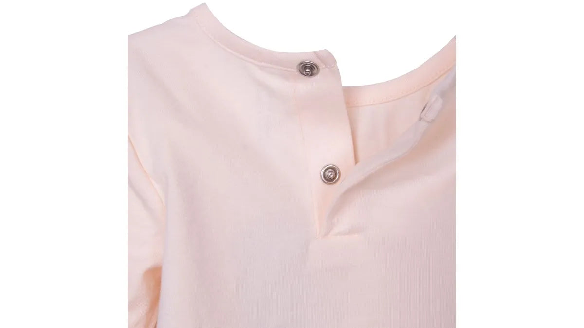 Polera Bebé Niña Manga Larga Bailarina y Brillos Crema