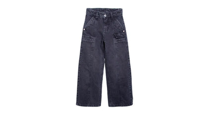 Jeans Niña Wide Leg Cintura Ajustable Marengo