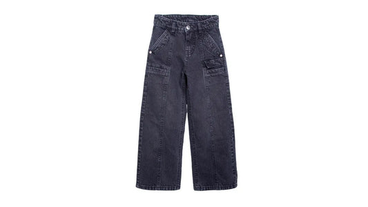 Jeans Niña Wide Leg Cintura Ajustable Marengo