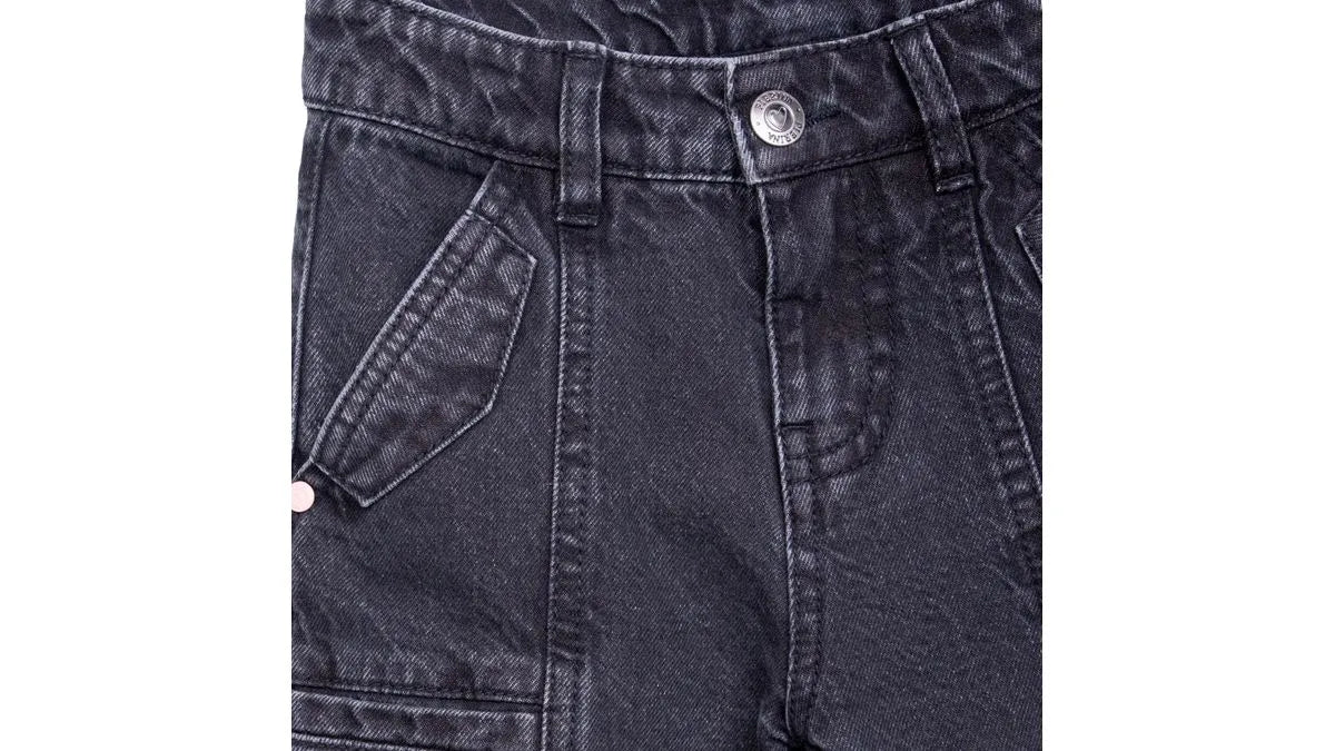 Jeans Niña Wide Leg Cintura Ajustable Marengo