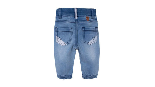 Jeans Bebé Niño Jogger Cintura Elasticada Azul