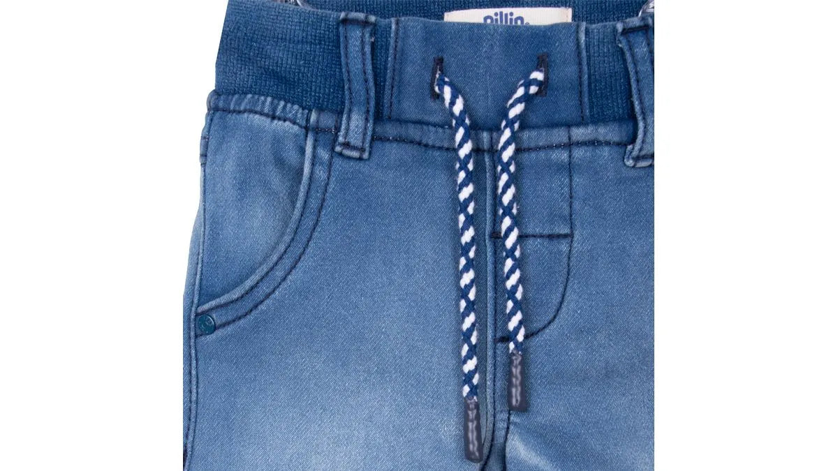 Jeans Bebé Niño Jogger Cintura Elasticada Azul