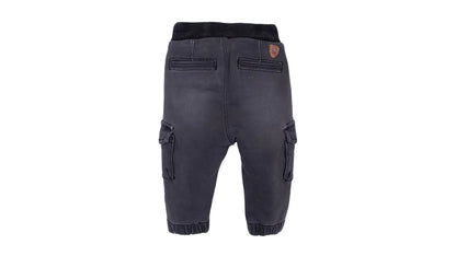 Jeans Bebé Niño Jogger Cargo Cintura Ajustable Negro
