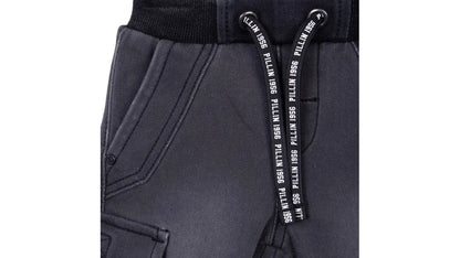 Jeans Bebé Niño Jogger Cargo Cintura Ajustable Negro