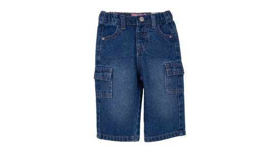 Jeans Bebé Niña Cargo 100% Algodón Azul