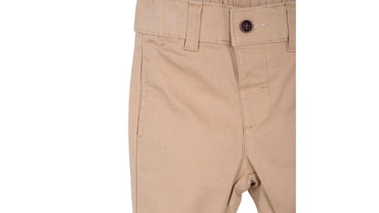Pantalón Bebé Niño Gabardina Elasticado Beige