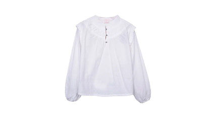 Blusa Niña Manga Larga Lisa Blanco
