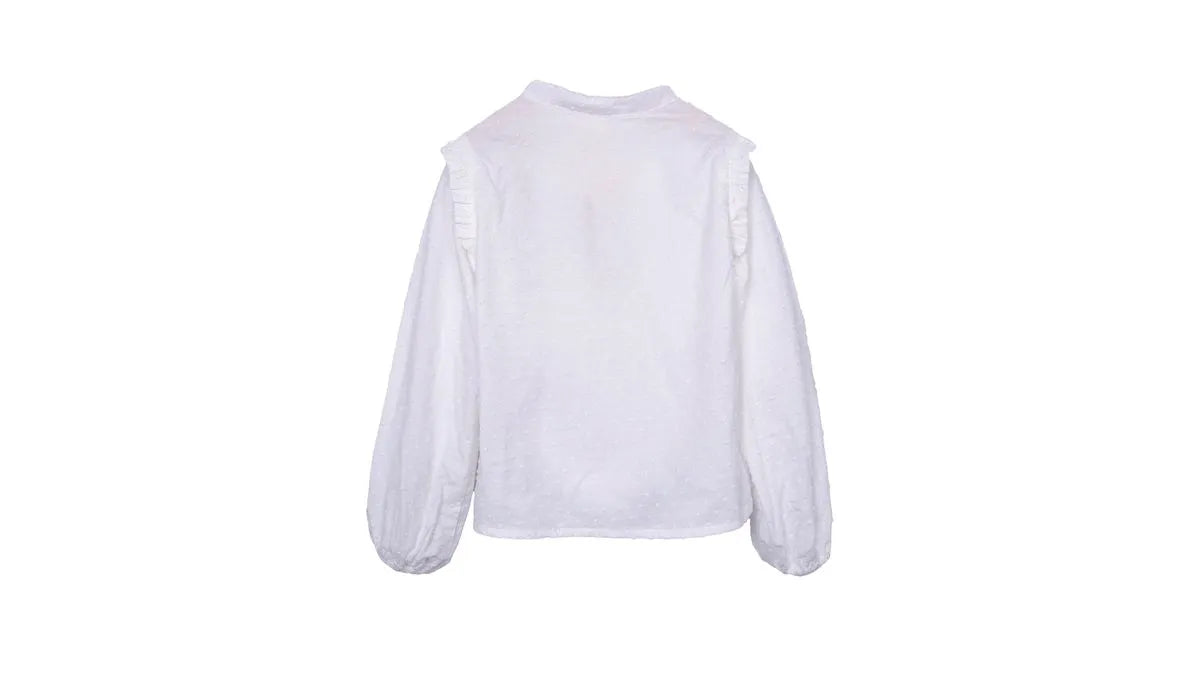 Blusa Niña Manga Larga Lisa Blanco
