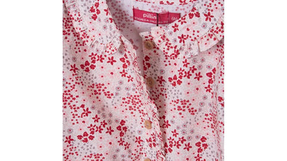 Blusa Bebé Niña Manga Larga Floreada Rojo