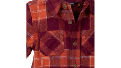 Camisa Bebé Niño Manga Larga Cuadrille Naranjo