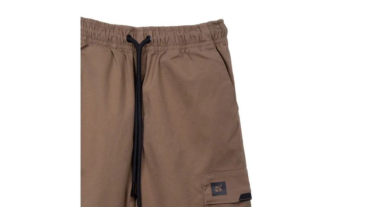 Pantalón Niño Jogger Cargo Forrado y Elasticado Café