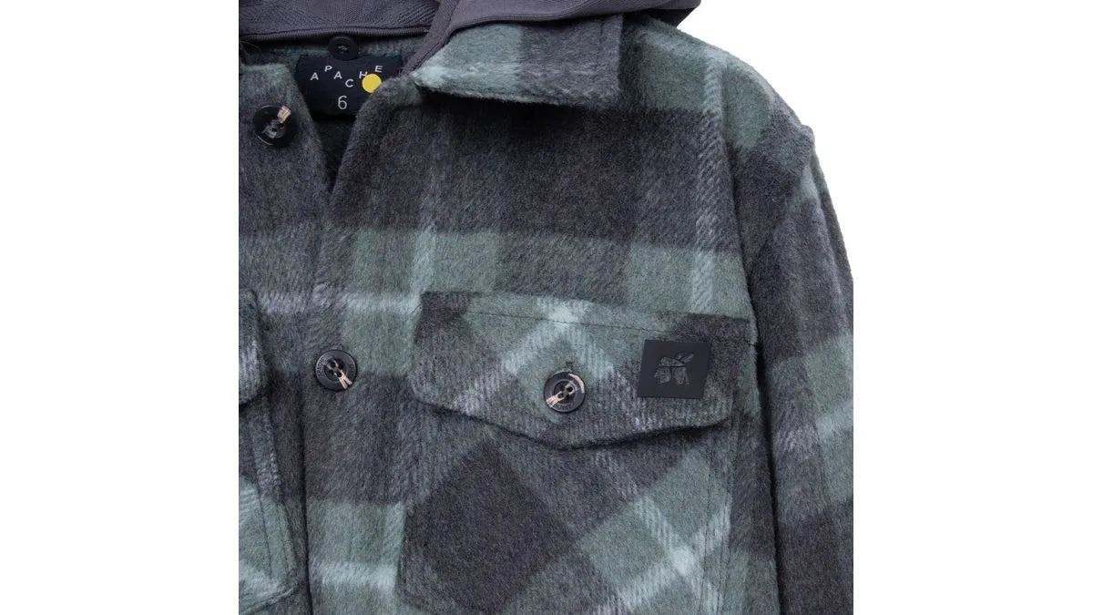 Camisa Niño Cuadrille Gorro Desmontable Verde