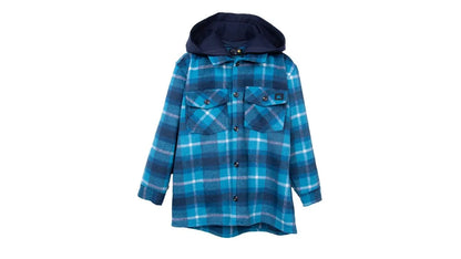 Camisa Niño Cuadrille Gorro Desmontable Azul