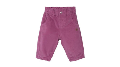Pantalón Bebé Niña Cotelé Forrado Ciruela