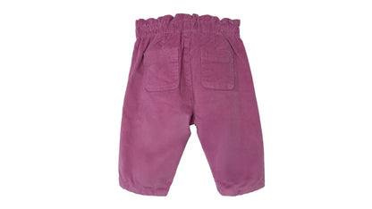 Pantalón Bebé Niña Cotelé Forrado Ciruela