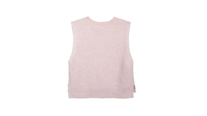 Chaleco Niña Sin Mangas Cuello Redondo Beige