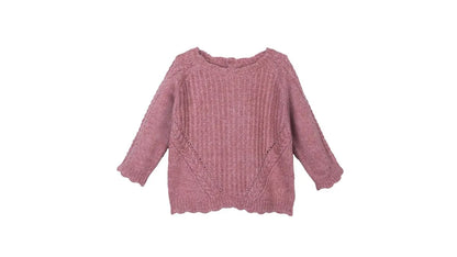 Chaleco Bebé Niña Cerrado Cuello Redondo Ciruela
