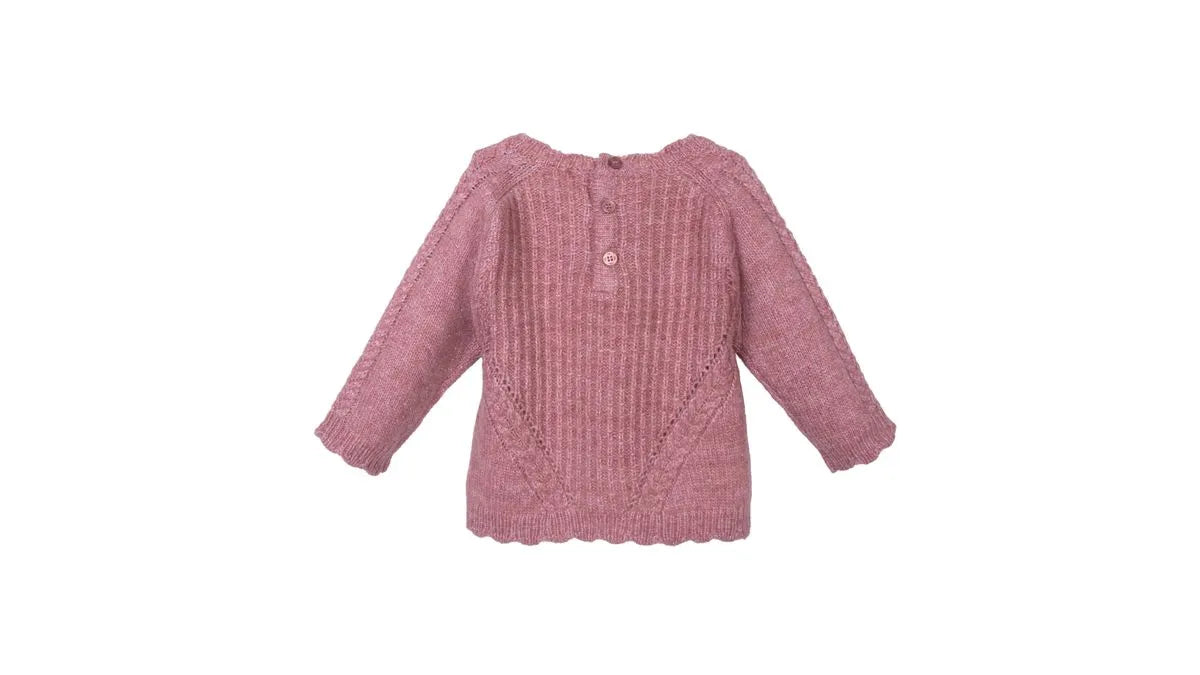 Chaleco Bebé Niña Cerrado Cuello Redondo Ciruela