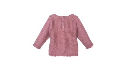 Chaleco Bebé Niña Cerrado Cuello Redondo Ciruela