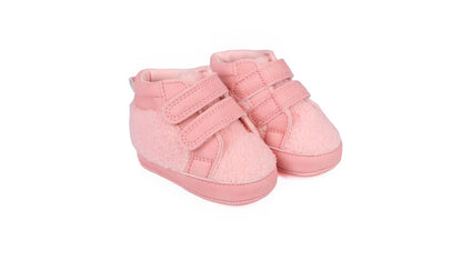 Zapatilla Recién Nacido Niña Corderito Rosado