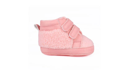 Zapatilla Recién Nacido Niña Corderito Rosado