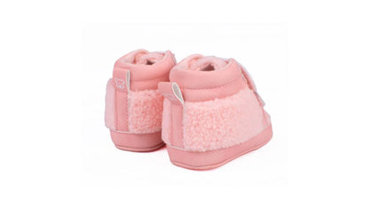 Zapatilla Recién Nacido Niña Corderito Rosado