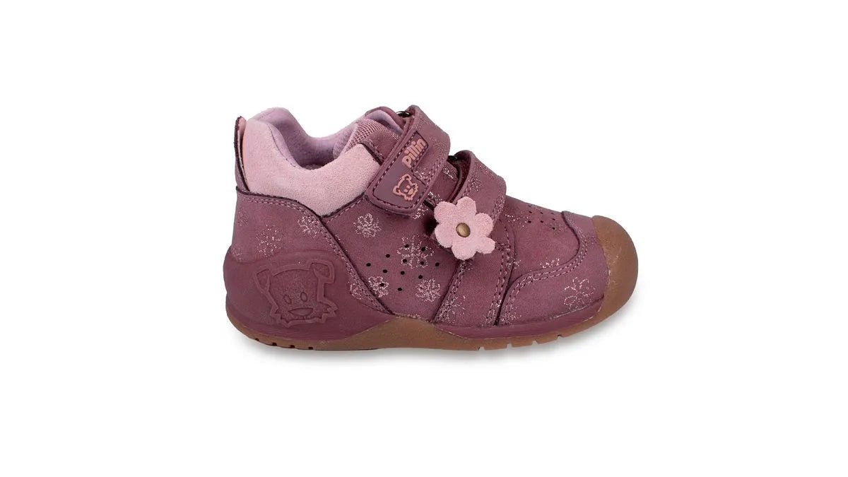 Zapato Clásico Bebé Niña Pasos Flores Morado