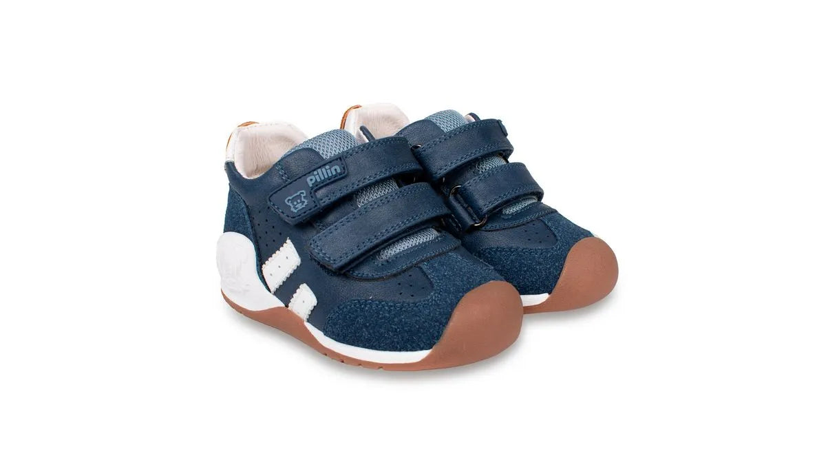 Zapato Clásico Bebé Niño Pasos Retro Azul