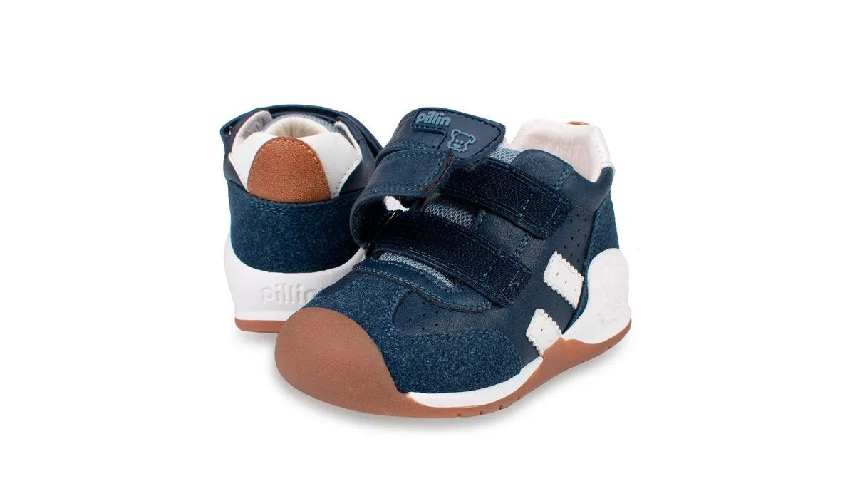 Zapato Clásico Bebé Niño Pasos Retro Azul