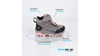 Bototo Bebé Niña Outdoor Impermeable Gris