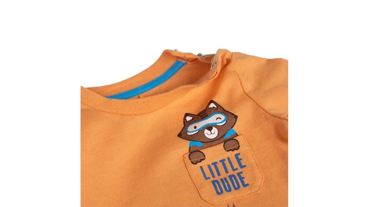 polera-bebe-niño-zorrito-naranjo-