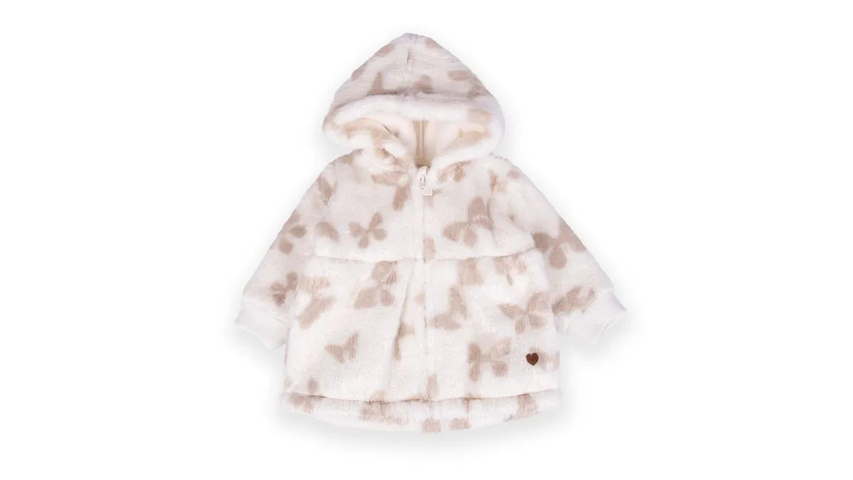 Polerón Bebe Niña Mariposas Crudo