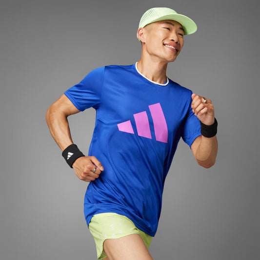 Polera Hombre Running Run It Tee Semi Lucid Blue