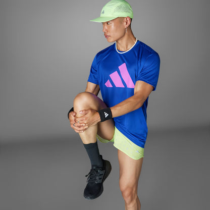 Polera Hombre Running Run It Tee Semi Lucid Blue