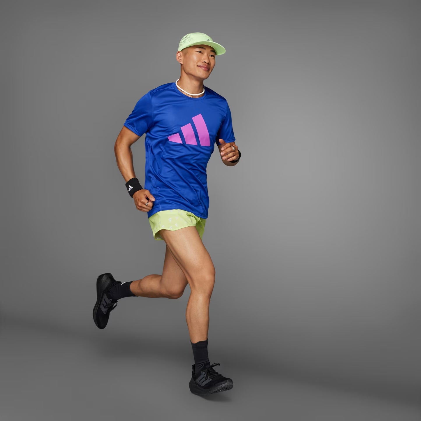 Polera Hombre Running Run It Tee Semi Lucid Blue