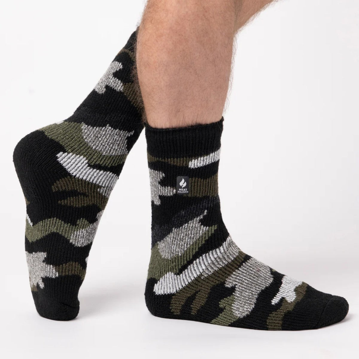 Calcetín Hombre Original Jacquard Heat Holders Verde Musgo